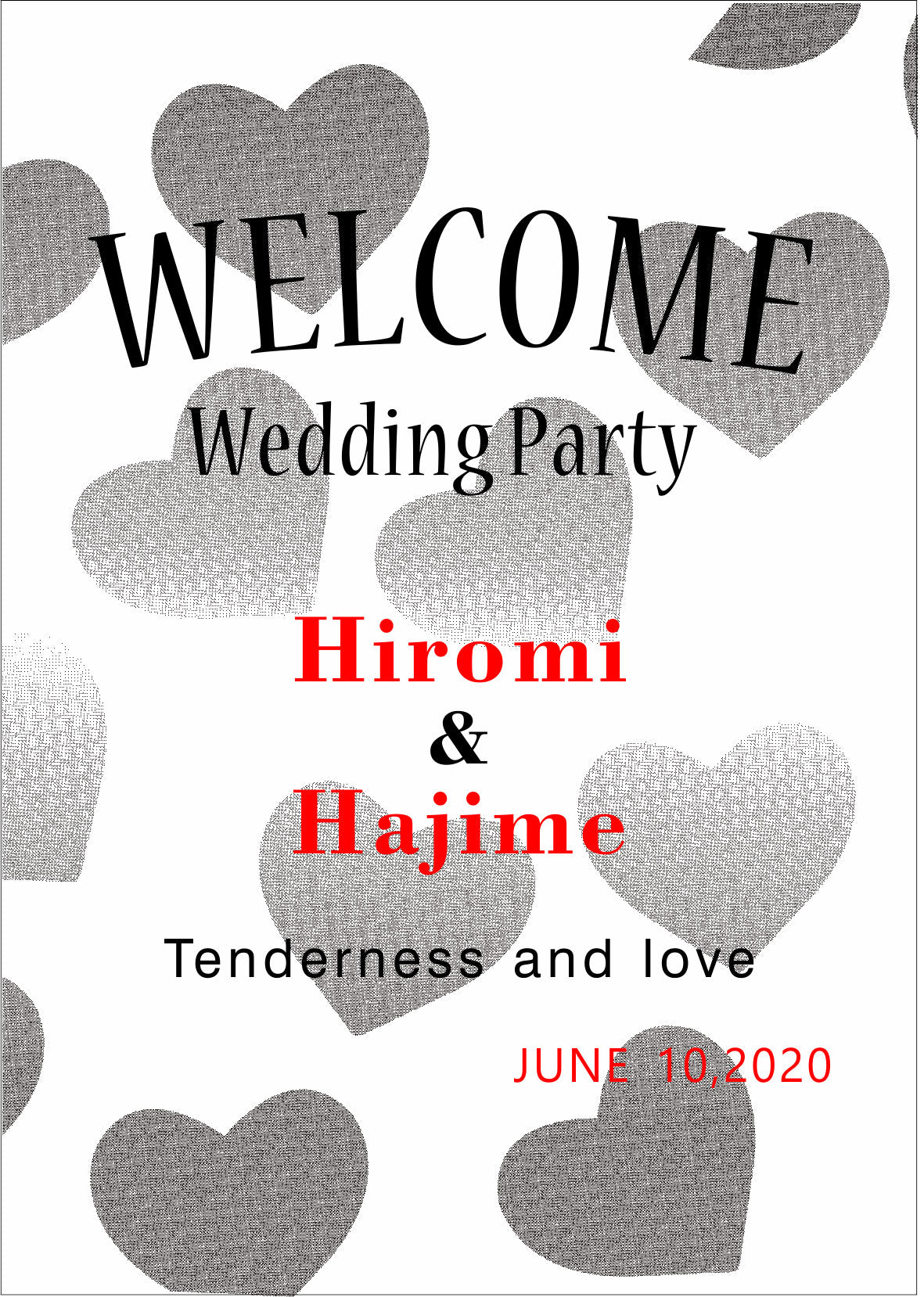 Wedding Welcome Board A3 縦 A