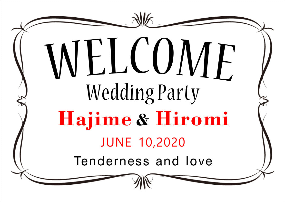 Wedding Welcome Board A4 横 A