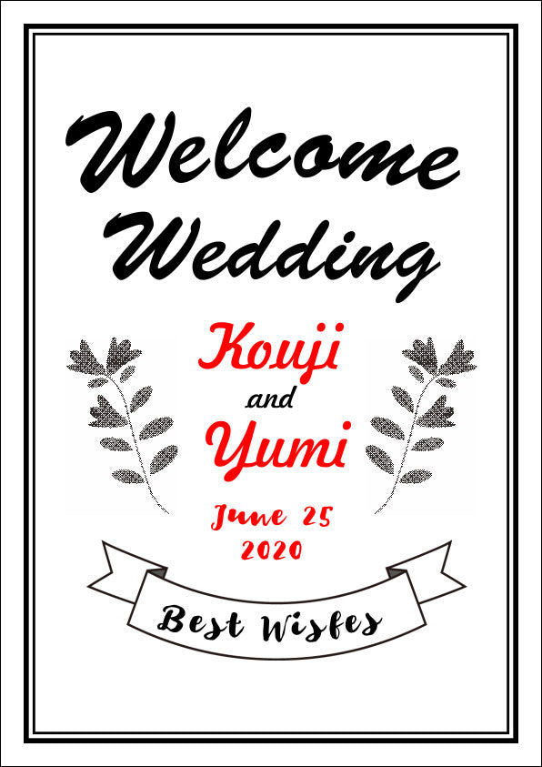 Wedding Welcome Board A3 縦 B