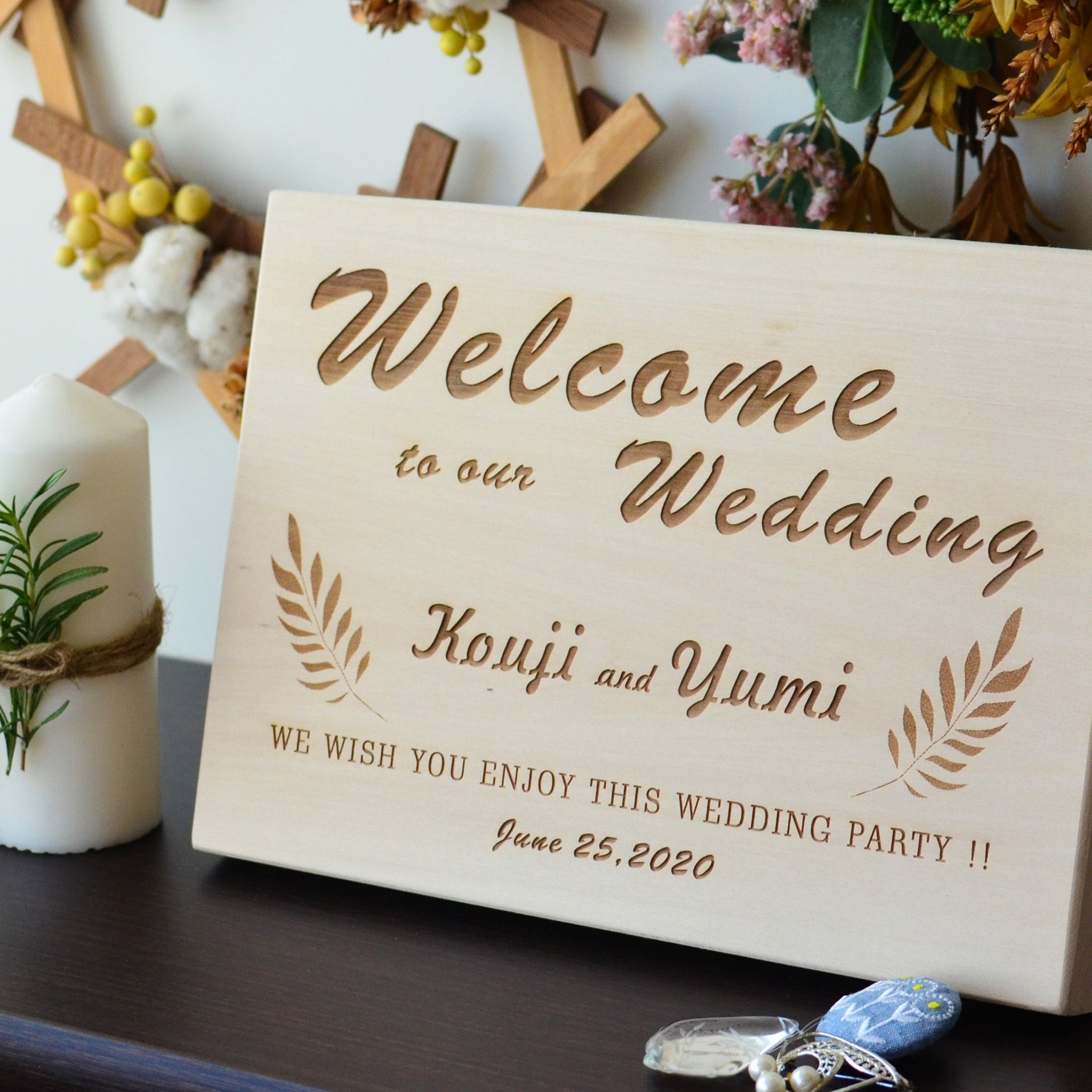 Wedding Welcome Board A4 横 B